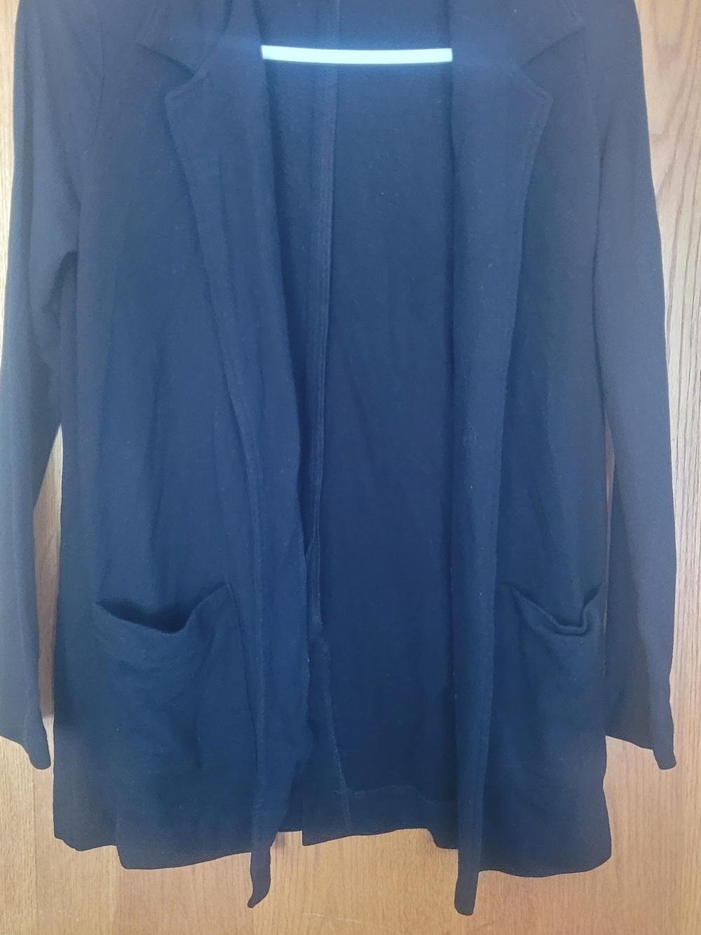 Black Women's Open-Front Blazer Jacket